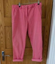 Joules Women's Hesford Cropped Chinos  Rosehip Size 12