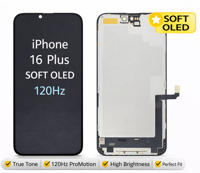 iPhone 16 Plus Display Soft OLED Bildschirm Ersatz True Tone 120Hz Screen