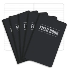 Elan Publishing Company Field Notebook/Pocket Journal - 3.5x5.5 - Black - Lined