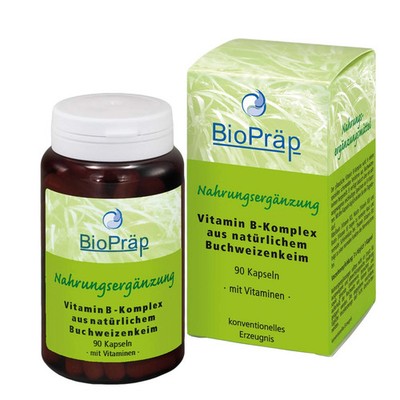 BioPräp Vitamin B-Komplex aus natürlichem Buchweizenkeim (90 Stk)