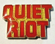 QUIET RIOT  HEAVY METAL GROUP  NICE ENAMEL LAPEL PIN