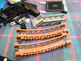 Used LEGO 6273 Rock - Island Refuge - BASEPLATE AND A PARTS LOT  SEE DESCRIPTION