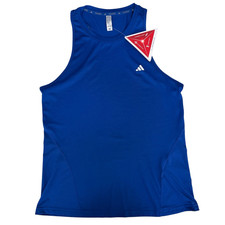 Adidas Women  s Aeroready Training Tank Top Semi Lucid Blue Size L NWT