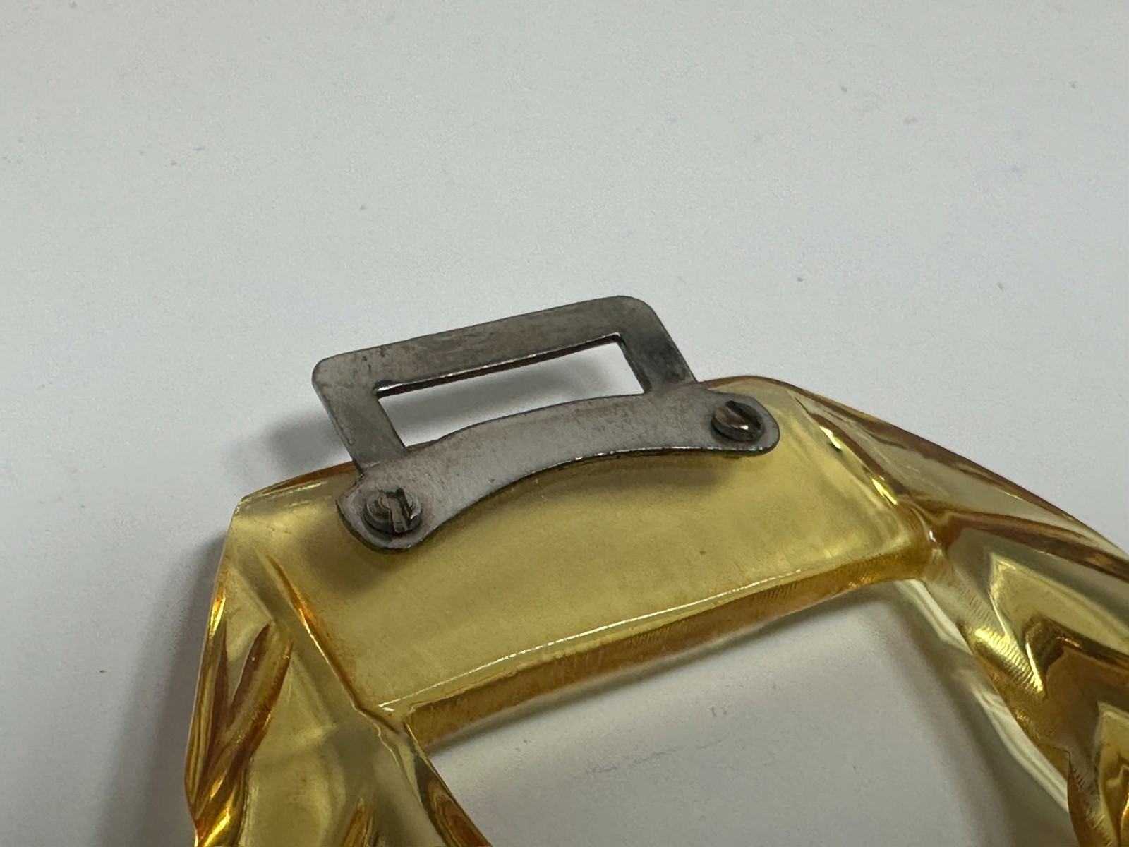 Yellow Interlocking Belt Buckle Plastic Transluce… - image 8