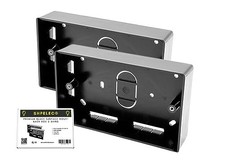 SHPELEC Black Surface Mounted Pattress Box