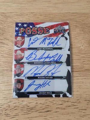 2024 Leaf PBR Posse Quad Autographs Kaleidoscope Cow Hide #P10 Cort McFadden 3/5