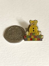 Vintage 1986 BBC Children in Need Pudsey Bear charity enamel pin badge