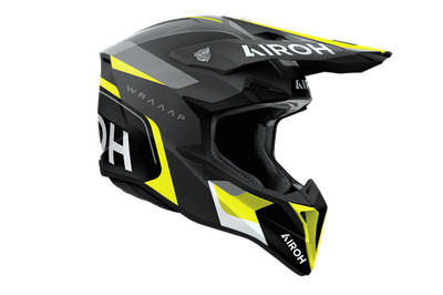 HELM AIROH WRAAAP CONQUER GELB MATT CROSS ENDURO OFFROAD MX