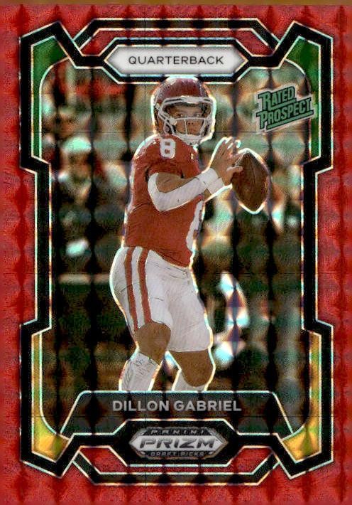 2024 Panini Prizm Draft #197 Dillon Gabriel Red Finite Rated Prospect #/125