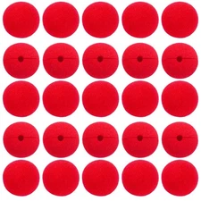 25 Pcs Red Sponge Noses Clown Cosplay Nose for Halloween Christmas Costume Party