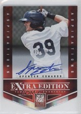 2012 Elite Extra Edition Aspirations Die-Cut Signatures Spencer Edwards Auto tj0