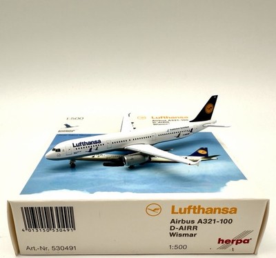 Herpa Wings 1:500 530491 Lufthansa A321 D-AIRR  Wismar / 25 Jahre Kranichschutz 
