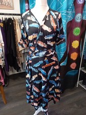 Dolly and Dotty Size 20 Wrap Round Classic Car Print Dress .