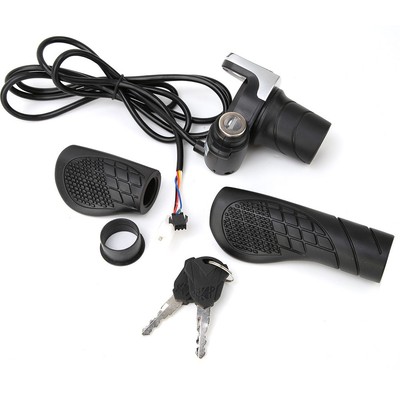36V E-Bike Fahrrad Ebike Handlebar Twist Grip Throttle W/LCD DispLAY EM