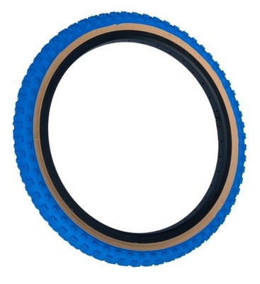 Baldys 16 x 1,75 BLAU mit TAN WALL Kinder BMX Mountainbike Reifen s Schlauch s