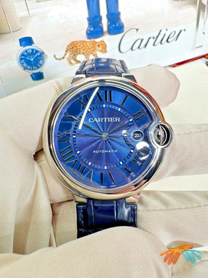 Cartier Ballon Bleu 42mm Automatic Blue Dial Stainless WSBB0025   Box & Papers