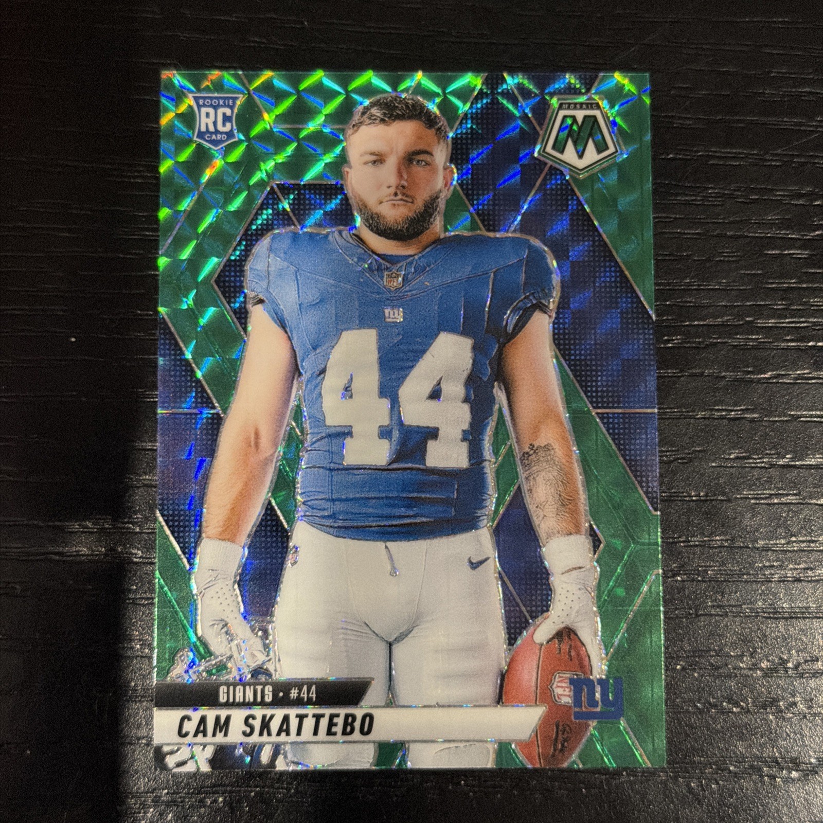 Cam Skattebo 2025 Panini Mosaic Football Rookie Variation Green #271