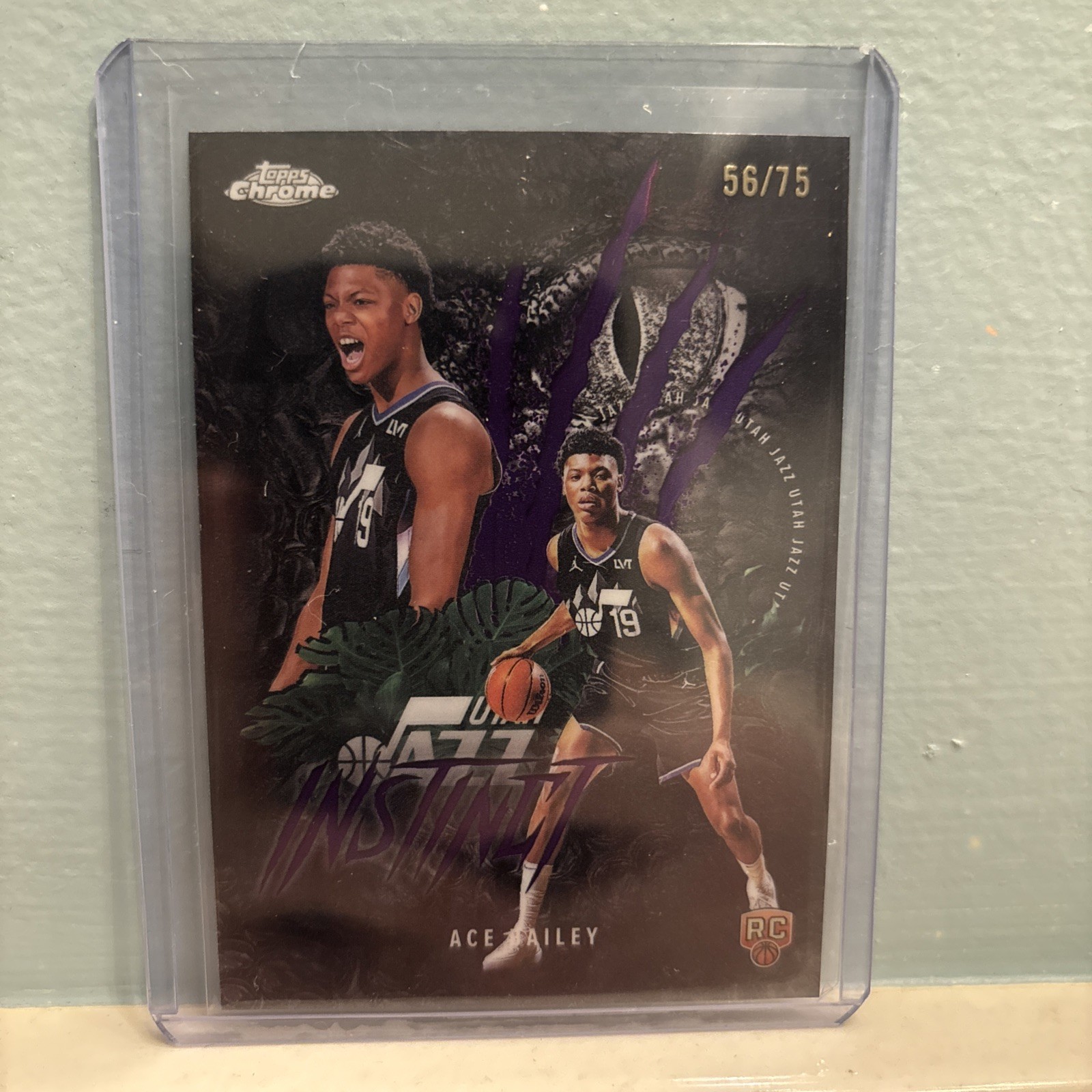 2025 Topps Chrome Basketball Ace Bailey Rookie /75 Instinct Purple