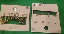 7 pairs Set Assorted Earrings Studs Loops For Ladies Girls Gift Set