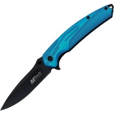 MTech Liner 3Cr13 Steel Blade Blue Aluminium Handle Folding Knife - MT-A1203BL