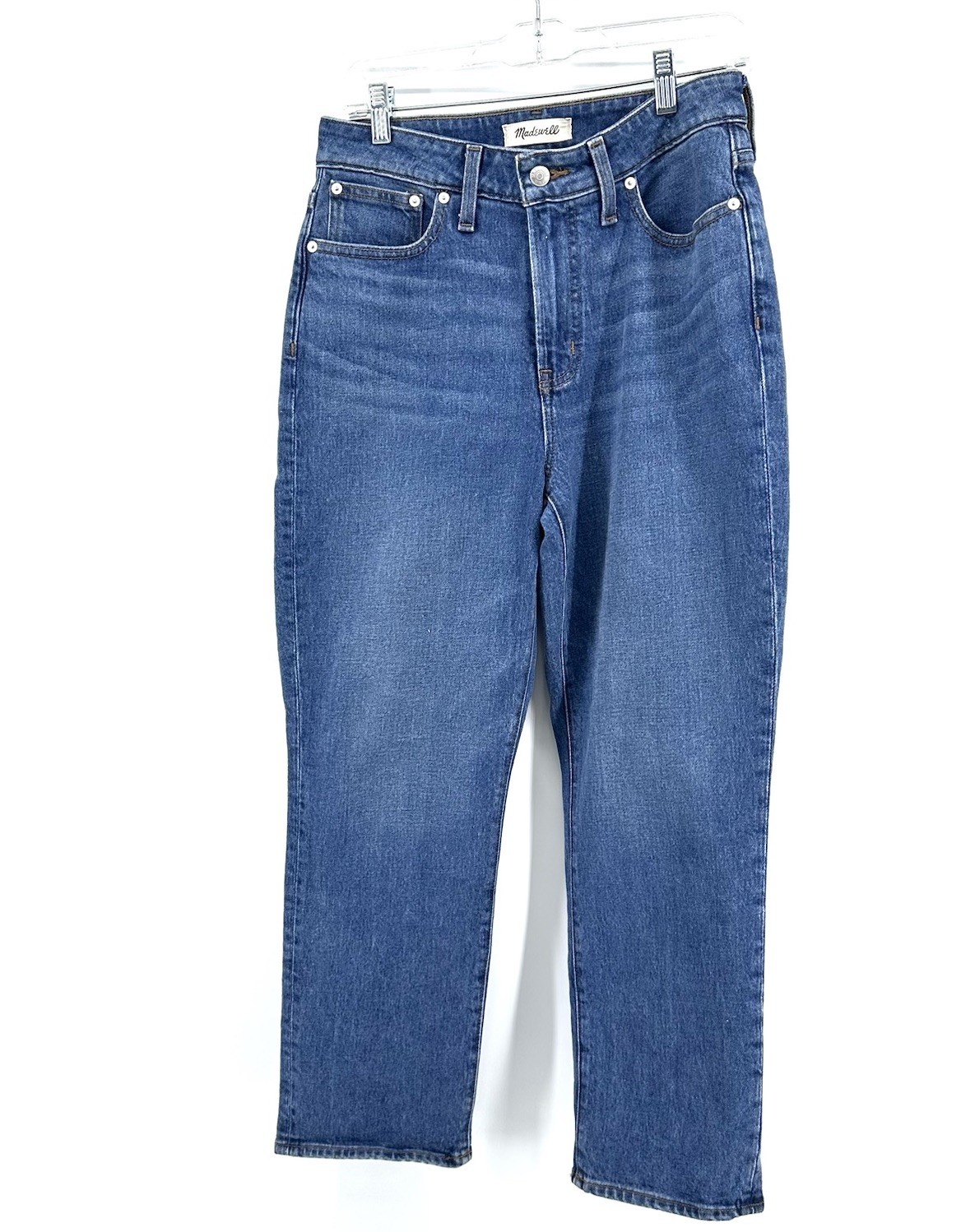 Madewell Womens 29P Blue Curvy Perfect Vintage Straight High Rise Denim New
