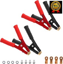 4pcs Battery Jumper Cable Clamps 2 Colors Heavy Duty Car Battery Charger Clamps