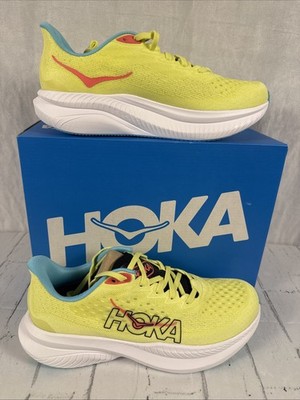 Hoka One One Mach 6 Yuzu Cielo Blue 1147790-YZC Yellow Running Shoe Men's Sz 10