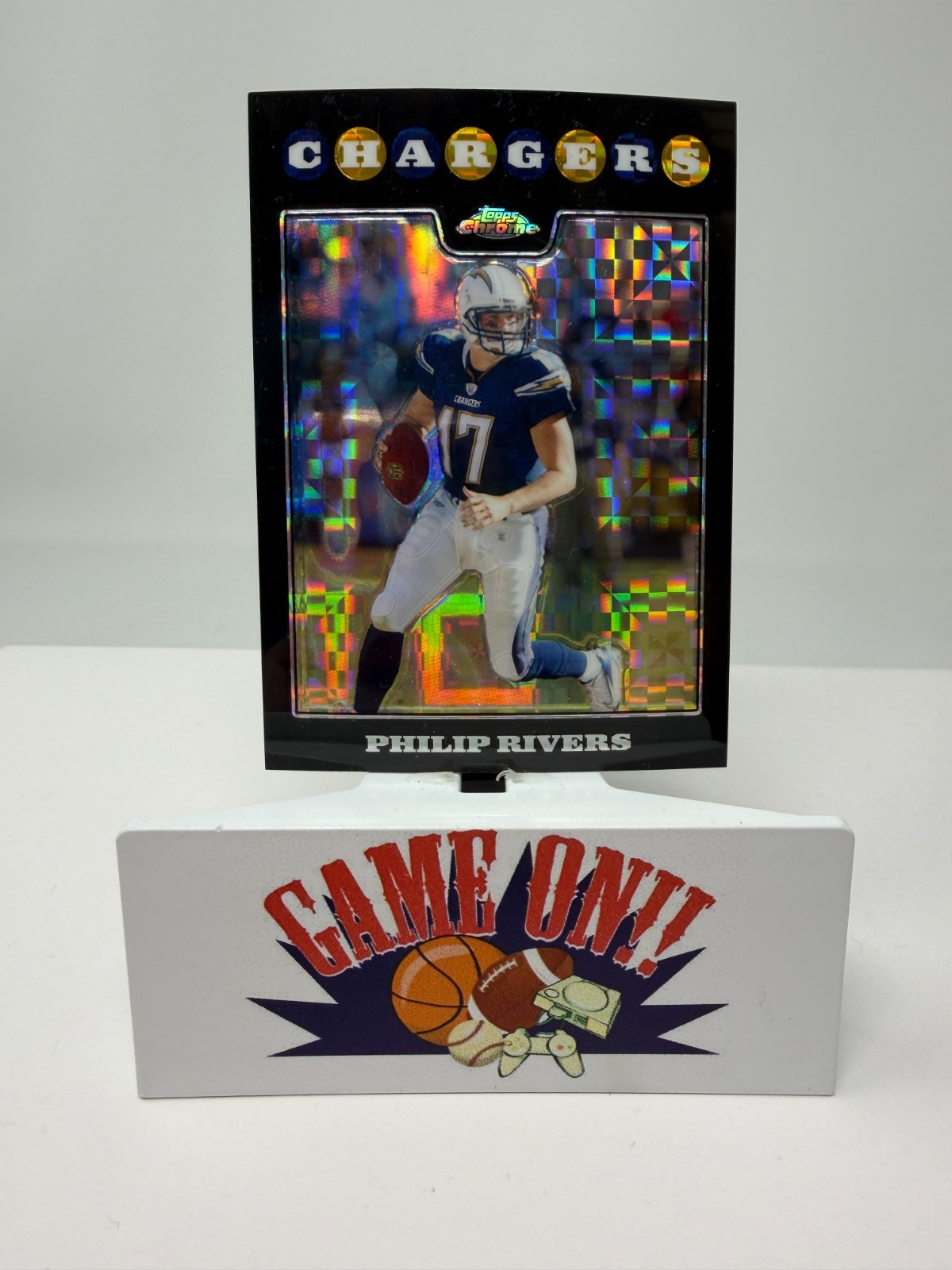 2008 Topps Chrome Football Philip Rivers Xfractor Card #TC23