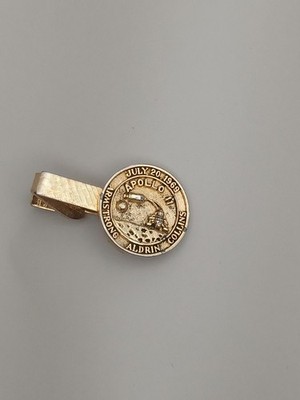 1969 Apollo II Man's First Step on the Moon Gold Tie Tac
