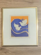 Bothner Signed 17/17 Rolling Gulls Limited Edition Serigraph Modern Bird Art