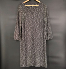 Talbots Women's Striped Midi Dress M Black & White Professional Office Church