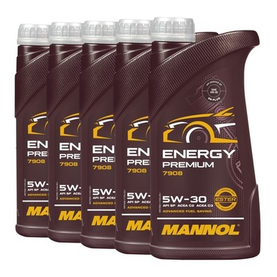 Mannol 5W-30 Energy Premium Motoröl, VW 505 01, dexos1 Gen3, 5x1 Liter