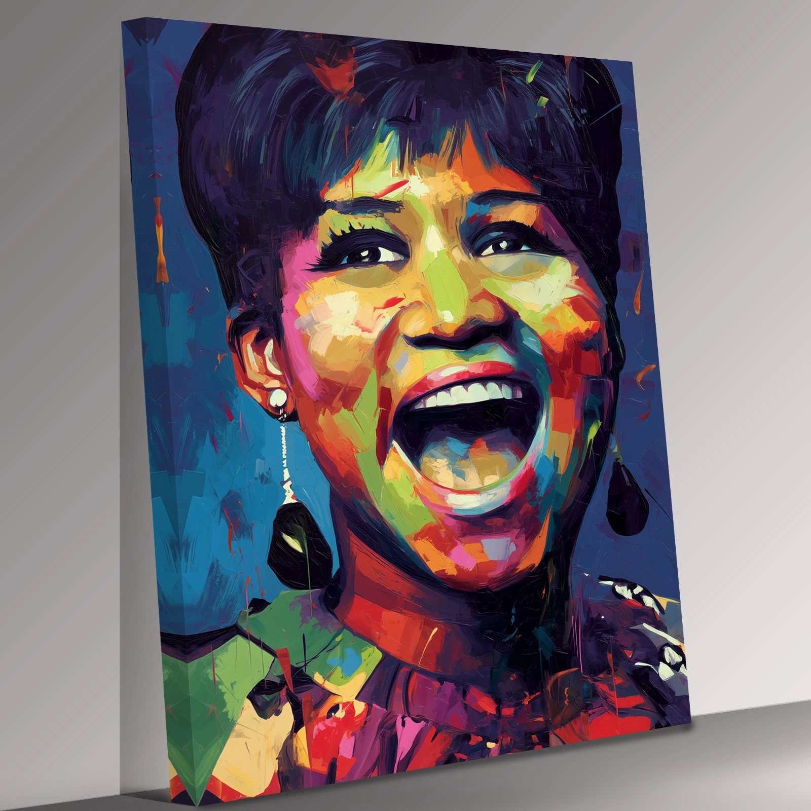 Aretha Franklin Icon Modern Canvas Print Wall Art Picture