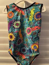 LIZATARDS leotard GYMNASTICS DANCE BALLET size CM child medium COMIC POW
