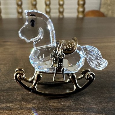 RETIRED Swarovski Crystal Memories Figurine w/Box - Rocking Horse - 9460-000-043