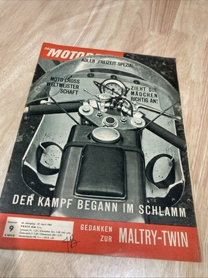 Motorcycle Magazine 'DAS MOTORRAD' No. 9 1963 Höchst Scott Benelli 50 Etc.