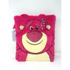 Disney Parks Pink Fuzzy Plush Lotso Huggin' Bear Tote Bag New