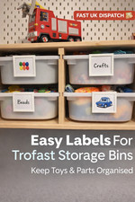 IKEA Trofast Storage Bin Labels-Easy Clip On-Tags-kids Toy Organiser *SET OF 6*