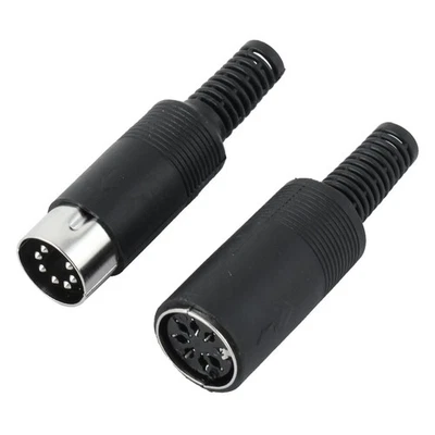 Pièce 2 DIN 7 broches femelle + mâle adaptateur prise Audio AV connecteur - Photo 1/3
