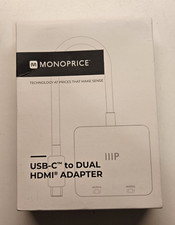 Monoprice USB-C to Dual 4K HDMI Adapter Dual 4K 60Hz 