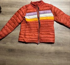Cotopaxi Fuego Down Hooded Jacket Womens Orange Puffer Insulated Large