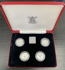 ROYAL MINT 1984-1987 &pound;1 SILVER PROOF COIN SET WITH C.O.A.