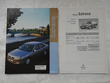 Original  Prospekt: Renault Safrane  Broschüre + Preisliste  um 1998