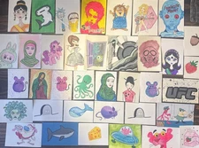 ANY 10 of your Choice - Original Art ACEO ATC Miniature Watercolor Acrylic