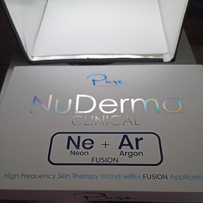 NuDerma Clinical Skin Therapy Wand - 6 Fusion Neon & Argon Wands *OPEN BOX*