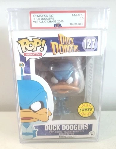 Funko Pop! Animation Chase Vinyl Figure Duck Dodgers 127 PSA Graded 8.5