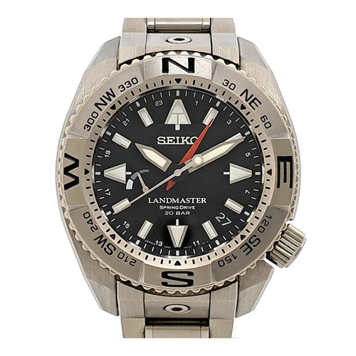 Seiko Prospex Landmaster Spring Drive 5R66-0AM0 Titanium 45mm Black Dial #TSW261