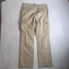 Y2K Hollister Mens Cargo Pants 32x32  Tan Str...