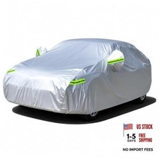 Silver Car Cover Waterproof All Weather for Sedan 184"-196" Fits 184"-186"