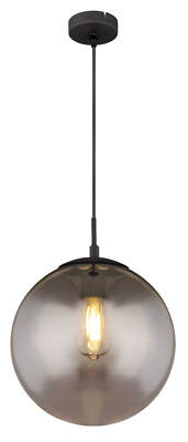 Globo Blama E27 Hängeleuchte Schwarz Matt, Metall Ø30cm 15830H1